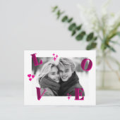 LOVE Valentijnsdag Aangepaste foto's Briefkaart (Staand voorkant)