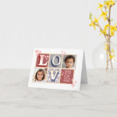  LOVE Valentijnsdag Aangepaste foto's Kaart (Gele Bloem)