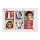  LOVE Valentijnsdag Aangepaste foto's Perfect Poster (Voorkant)