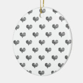 Love Valentijnsdag Black Heart Sketch Keramisch Ornament (Links)