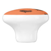 Love Valentijnsdag Black Heart Sketch Keramische Knop (Zijkant)