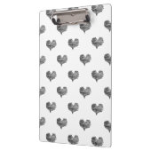 Love Valentijnsdag Black Heart Sketch Klembord (Links)