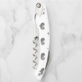 Love Valentijnsdag Black Heart Sketch Kurkentrekker (Voorkant)