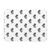 Love Valentijnsdag Black Heart Sketch Magneet (Horizontaal)