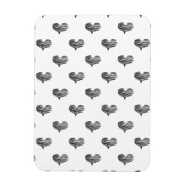 Love Valentijnsdag Black Heart Sketch Magneet