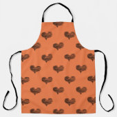 Love Valentijnsdag Black Heart Sketch Schort (Voorkant)