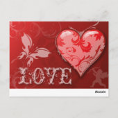 Love Valentijnsdag Briefkaart (Achterkant)