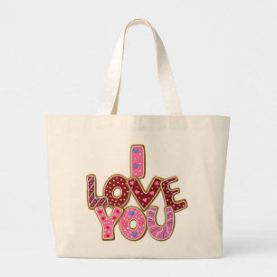 Love Valentijnsdag canvas tas