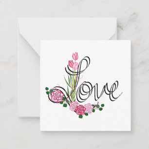 Love Valentijnsdag Card Notitiekaartje