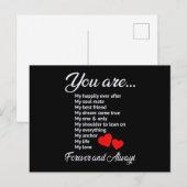 Love Valentijnsdag Couples Heart Funny Gift Idea Briefkaart (Voorkant / Achterkant)