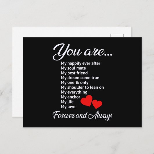 Love Valentijnsdag Couples Heart Funny Gift Idea Briefkaart (Voorkant / Achterkant)