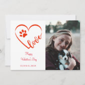 Love Valentijnsdag Dog Foto Feestdagenkaart (Voorkant)