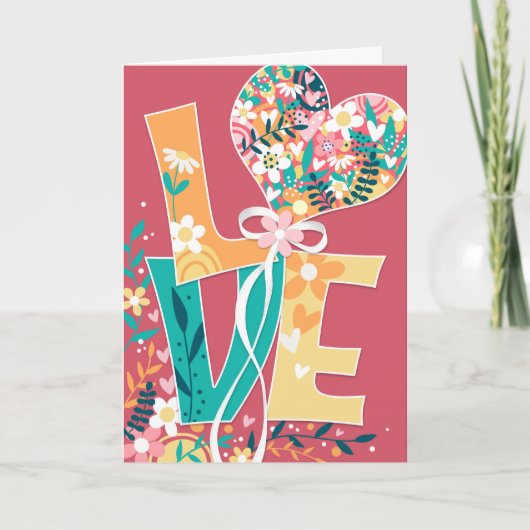 LOVE Valentijnsdag Feestdagen Kaart (Voorkant)