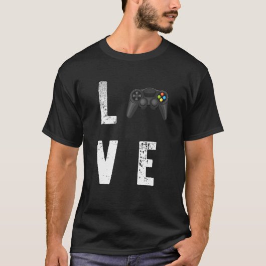 Love Valentijnsdag Gaming Videogame Controller G T-shirt (Voorkant)