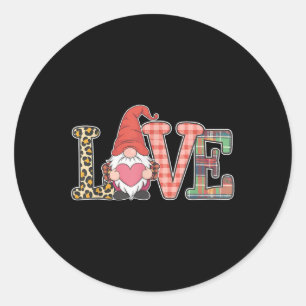 Love Valentijnsdag Gnomes Schattige Red Hearts Gno Ronde Sticker