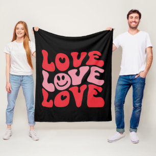 Love Valentijnsdag Groovy Funny Holiday Fleece Deken