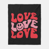 Love Valentijnsdag Groovy Funny Holiday Fleece Deken (Voorkant)