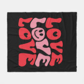 Love Valentijnsdag Groovy Funny Holiday Fleece Deken (Voorkant (Horizontaal))