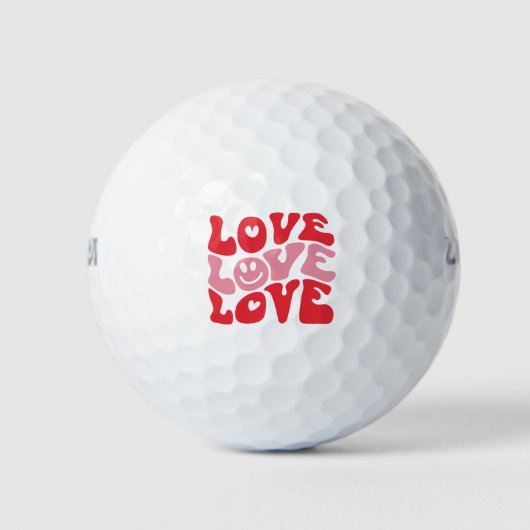 Love Valentijnsdag Groovy Funny Holiday Golfballen (Voorkant)