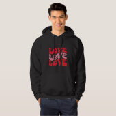 Love Valentijnsdag Groovy Funny Holiday Hoodie (Voorkant volledig)