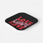 Love Valentijnsdag Groovy Funny Holiday Papieren Bordje (Gebogen)