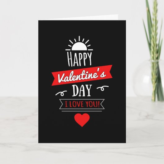 Love Valentijnsdag Heart Couples Funny Gift Idea Kaart (Voorkant)
