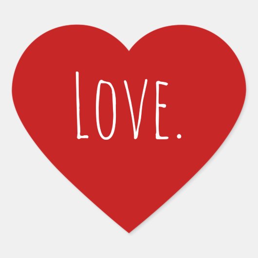 Love Valentijnsdag Heart Sticker (Voorkant)