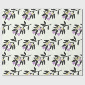 Love Valentijnsdag Hearts Branch Flowers Pattern Cadeaupapier (Vlak)