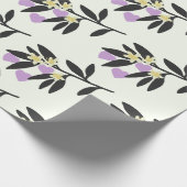 Love Valentijnsdag Hearts Branch Flowers Pattern Cadeaupapier (Hoek)