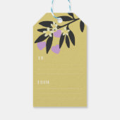 Love Valentijnsdag Hearts Branch Flowers Vakantie Cadeaulabel (Achterkant)