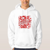Love Valentijnsdag Hooded Sweatshirt (Voorkant)