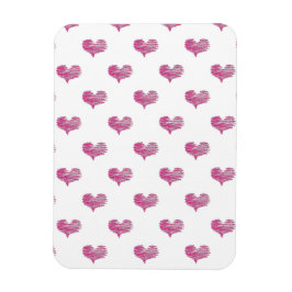 Love Valentijnsdag Hot Pink Heart Sketch Magneet