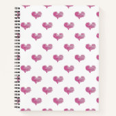 Love Valentijnsdag Hot Pink Heart Sketch Notitieboek (Voorkant)