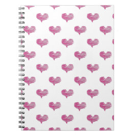Love Valentijnsdag Hot Pink Heart Sketch Notitieboek