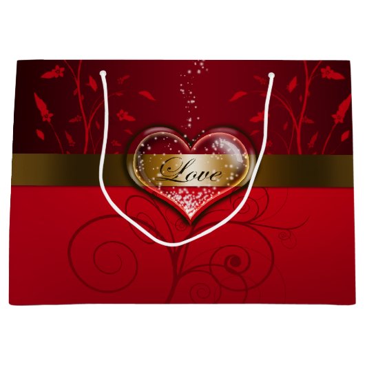 Love Valentijnsdag Large Cadeautasje (Voorkant)