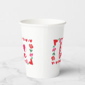 Love Valentijnsdag Paper Cups Papieren Bekers (Rechts)