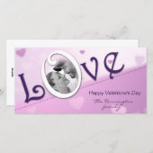 Love Valentijnsdag Photo Card Feestdagenkaart (Voorkant / Achterkant)
