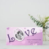 Love Valentijnsdag Photo Card Feestdagenkaart (Staand voorkant)