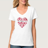 Love Valentijnsdag red hart T-Shirt (Voorkant)