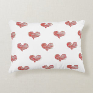 Love Valentijnsdag Red Heart Sketch Accent Kussen