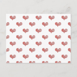 Love Valentijnsdag Red Heart Sketch Briefkaart