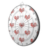 Love Valentijnsdag Red Heart Sketch Dartbord (Voorkant Rechts)