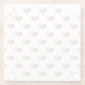 Love Valentijnsdag Red Heart Sketch Glazen Onderzetter (Achterkant)