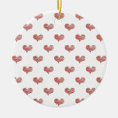 Love Valentijnsdag Red Heart Sketch Keramisch Ornament (Voorkant)