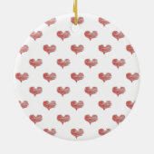Love Valentijnsdag Red Heart Sketch Keramisch Ornament (Achterkant)