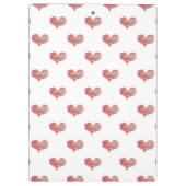 Love Valentijnsdag Red Heart Sketch Klembord (Achterkant)
