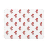 Love Valentijnsdag Red Heart Sketch Magneet (Horizontaal)