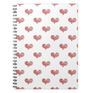 Love Valentijnsdag Red Heart Sketch Notitieboek
