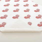 Love Valentijnsdag Red Heart Sketch Sherpa Deken (3/4)