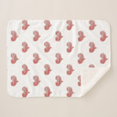 Love Valentijnsdag Red Heart Sketch Sherpa Deken (Voorkant (horizontaal))